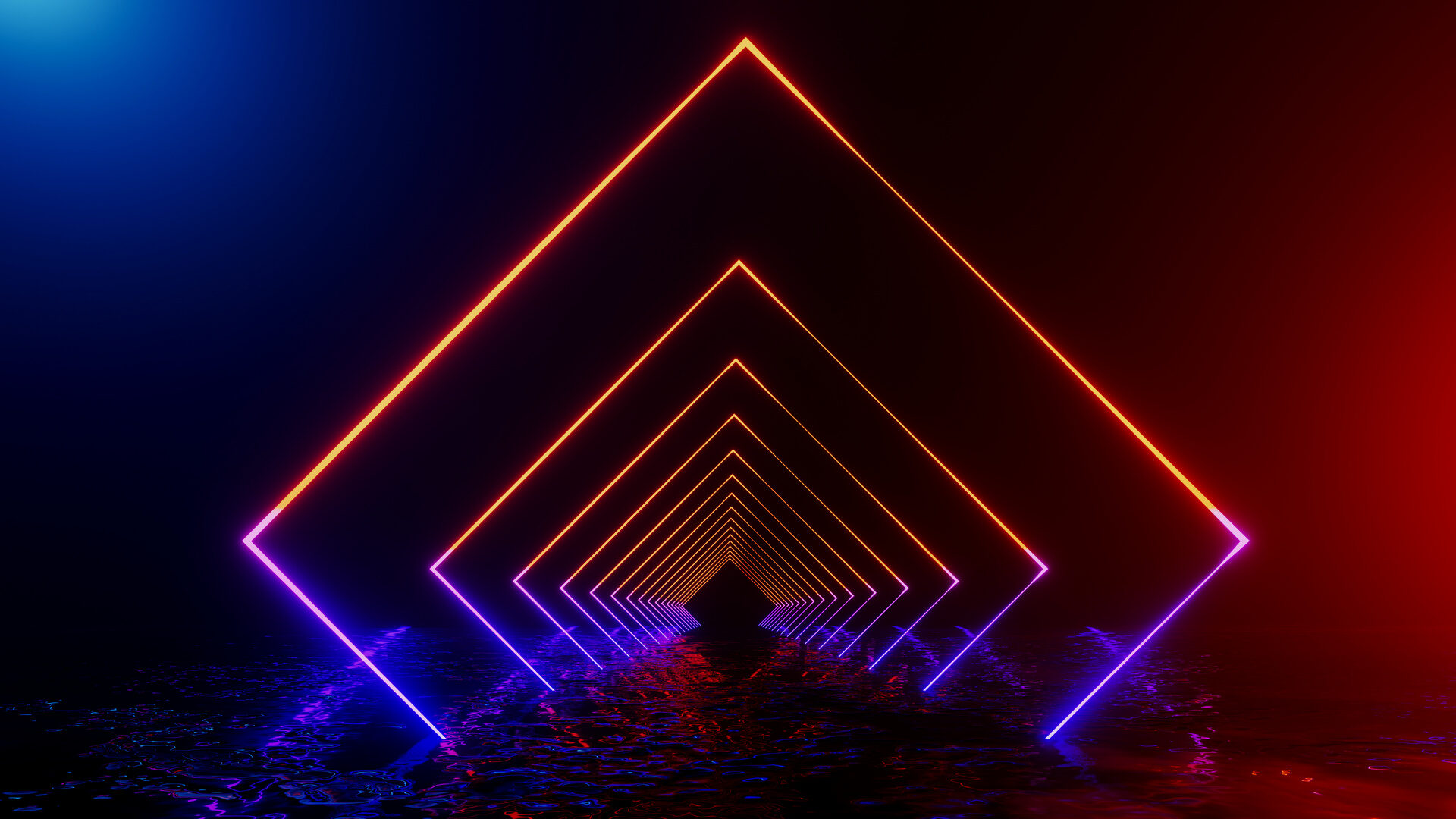 Neon Futuristic Tunnel  Background 